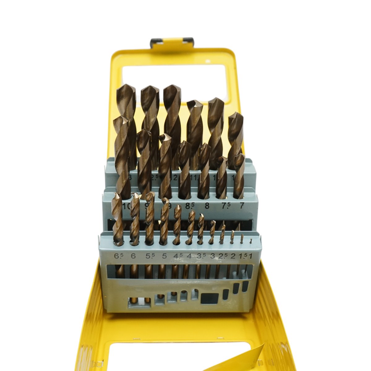Set 25 burghie elicoidale HSS 1-13mm cu tija cilindrica pentru metal Crownman